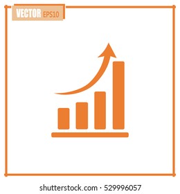 Vector icon growth diagram 