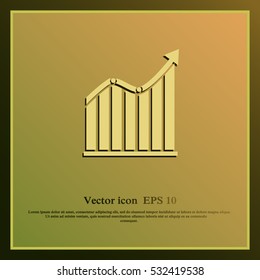 Vector icon growth diagram