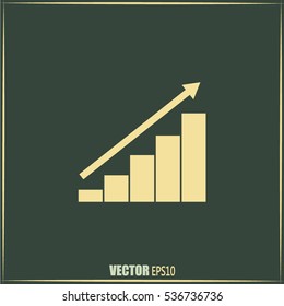 Vector icon growth diagram 
