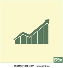 Vector icon growth diagram