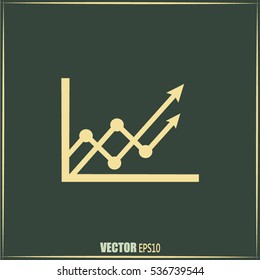 Vector icon growth diagram