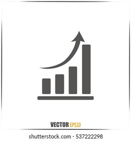 Vector icon growth diagram