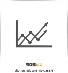 Vector icon growth diagram