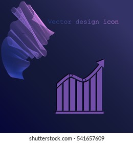 Vector icon growth diagram
