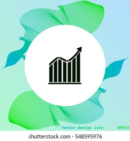 Vector icon growth diagram
