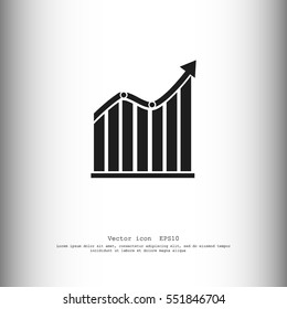 Vector icon growth diagram