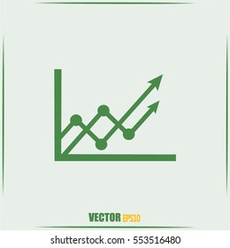 Vector icon growth diagram