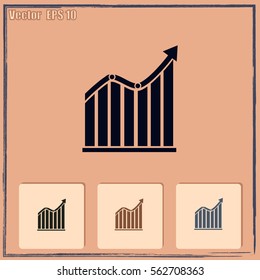 Vector icon growth diagram