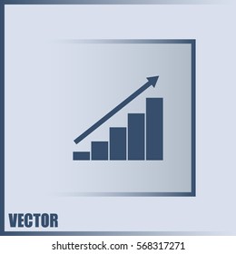 Vector icon growth diagram 