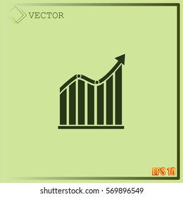 Vector icon growth diagram