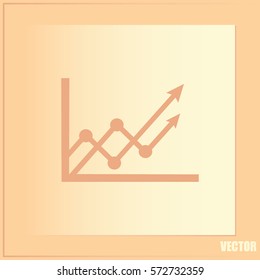 Vector icon growth diagram