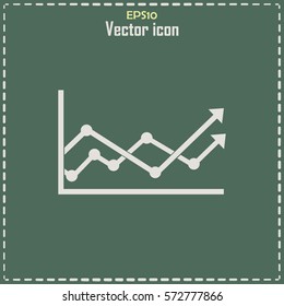 Vector icon growth diagram