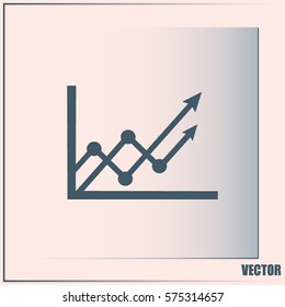 Vector icon growth diagram