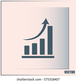 Vector icon growth diagram 