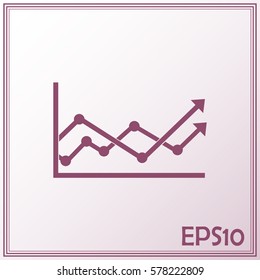 Vector icon growth diagram