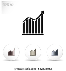 Vector icon growth diagram