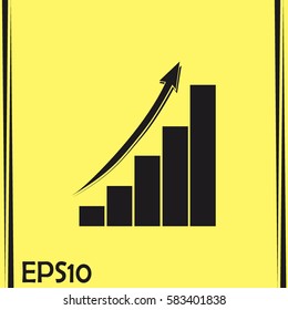 Vector icon growth diagram
