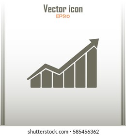 Vector icon growth diagram