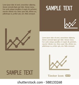 Vector icon growth diagram