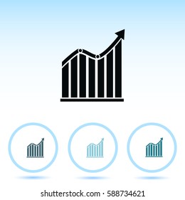 Vector icon growth diagram