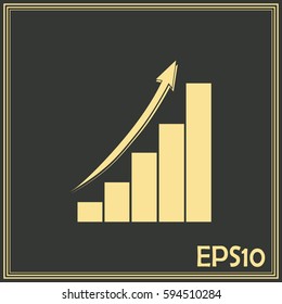 Vector icon growth diagram
