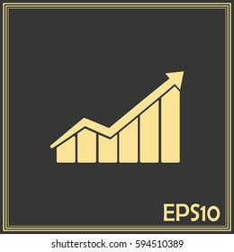 Vector icon growth diagram