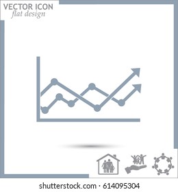 Vector icon growth diagram