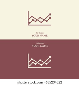 Vector icon growth diagram