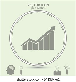 Vector icon growth diagram