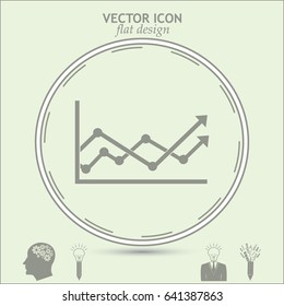 Vector icon growth diagram