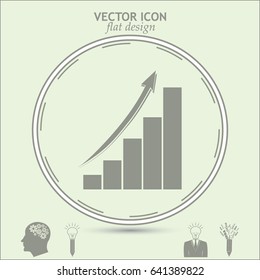 Vector icon growth diagram