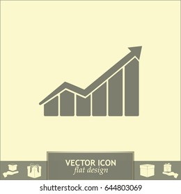 Vector icon growth diagram