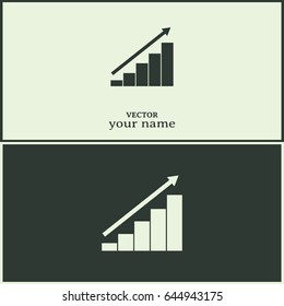 Vector icon growth diagram 