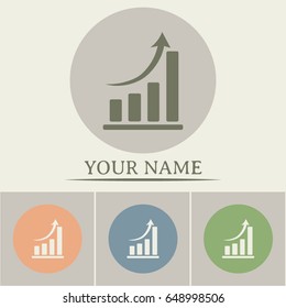 Vector icon growth diagram 