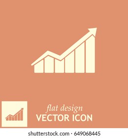 Vector icon growth diagram