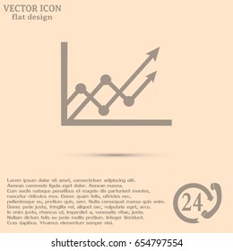  Vector icon growth diagram