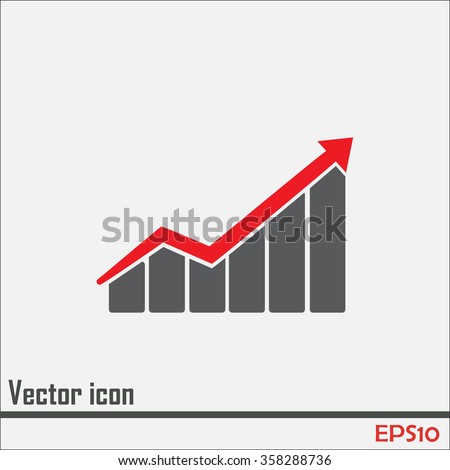 Vector icon growth diagram