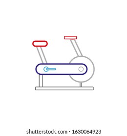 vector icon, gym static bike