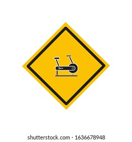 vector icon, gym static bike