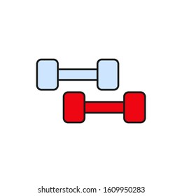 vector icon with gym weights shape
