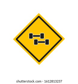 vector icon with gym weights shape