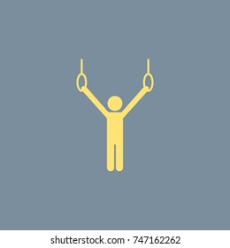 Vector icon of gymnast. Eps-10.