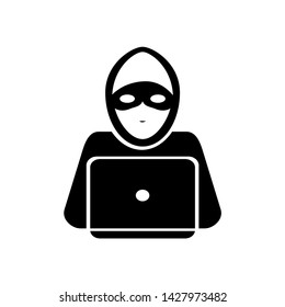 Vector icon of hackers on a white background