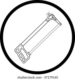vector icon of hacksaw
