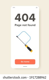 Vector icon of hacksaw. Carpenter tool, building, repairing. Woodwork concept. Can be used for topics like construction, renovation, craft