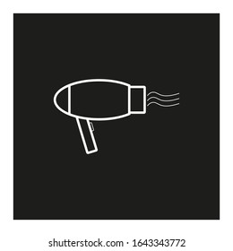 vector icon, hair dryer on white background