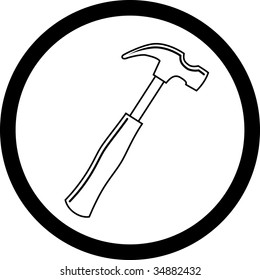 vector icon of hammer