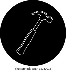 vector icon of hammer