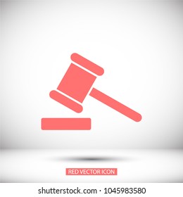 Vector icon hammer court 10 EPS