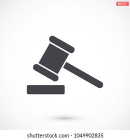 Vector icon hammer court 10 EPS